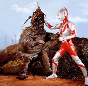 Ultraman fights Neronga. (Picture courtesy of http://ultra.wikia.com)